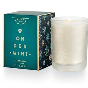 ILLUME Shiny Starburst White Soy Wax Boxed Candle, Wonder‎ Mint 9oz
